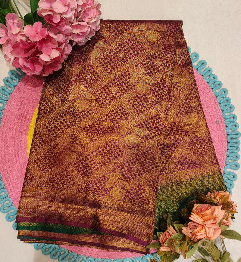 Radiant Rani Pink Banarasi Silk Saree with Opulent Zari Design