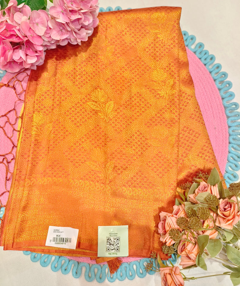 Elegant Maroon Banarasi Silk Saree with Rich Zari Weave
