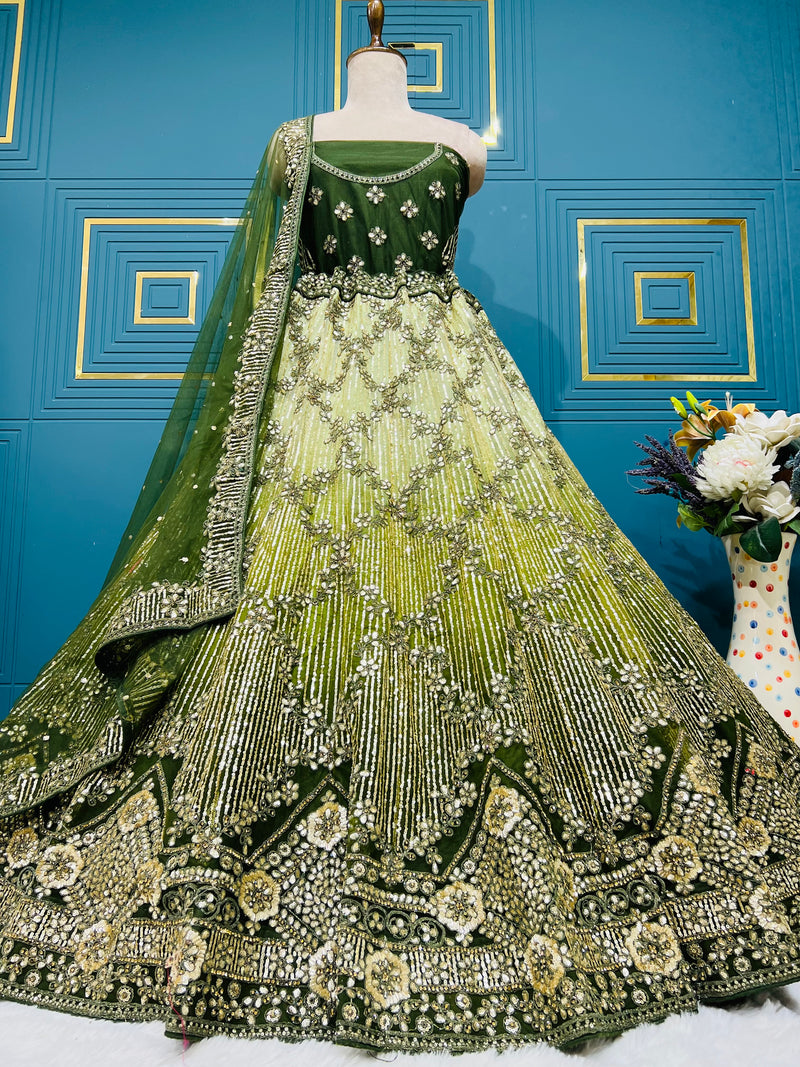 Majestic Royal Purple Golden Embroidered Lehenga Choli