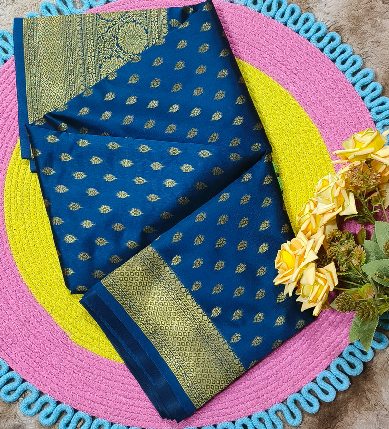 Vibrant Purple Banarasi Silk Saree with Traditional Zari Weave