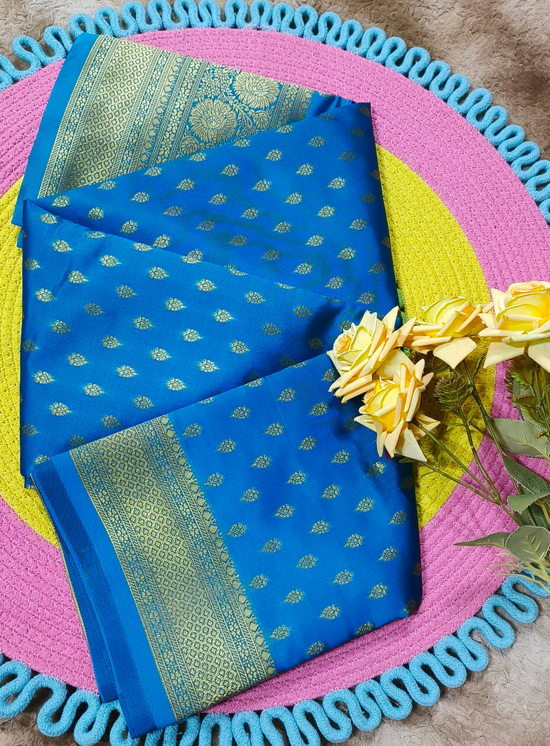 Vibrant Purple Banarasi Silk Saree with Traditional Zari Weave