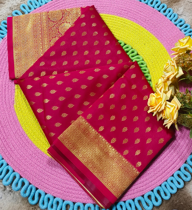 Vibrant Purple Banarasi Silk Saree with Traditional Zari Weave