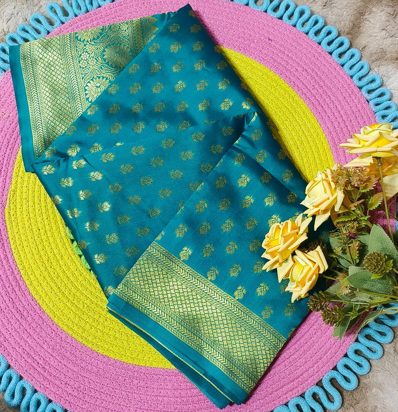 Festive Red Banarasi Silk Saree with Elegant Zari Motifs