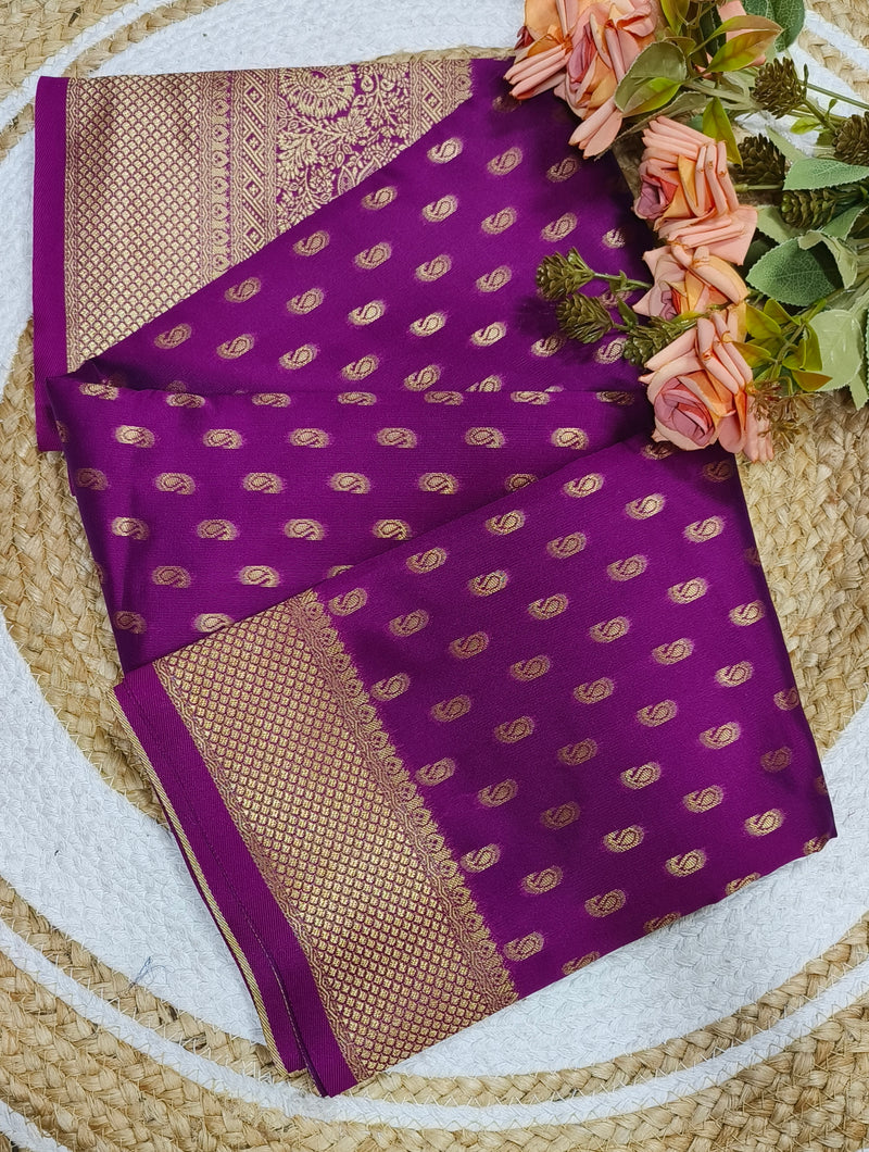 Opulent Maroon Fancy Saree with Intricate Zari Paisley Design