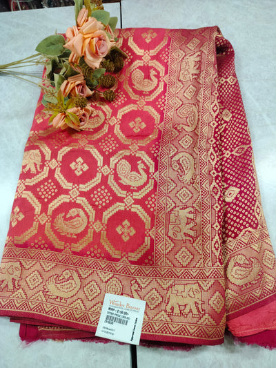 Grand Red Art Silk Zari Woven Saree with Peacock Motifs