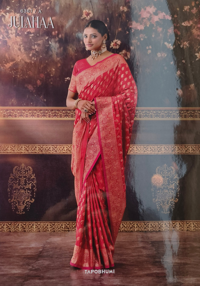 Grand Firozi Blue Banarasi Silk Saree with Majestic Paisley Zari Border