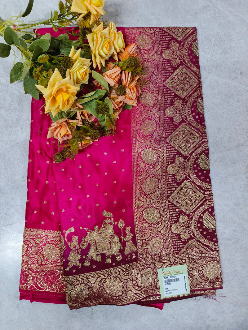 Royal Purple Fancy Saree with Ornate Traditional Embroidery