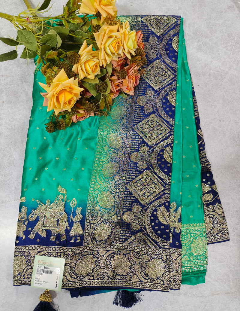 Royal Purple Fancy Saree with Ornate Traditional Embroidery