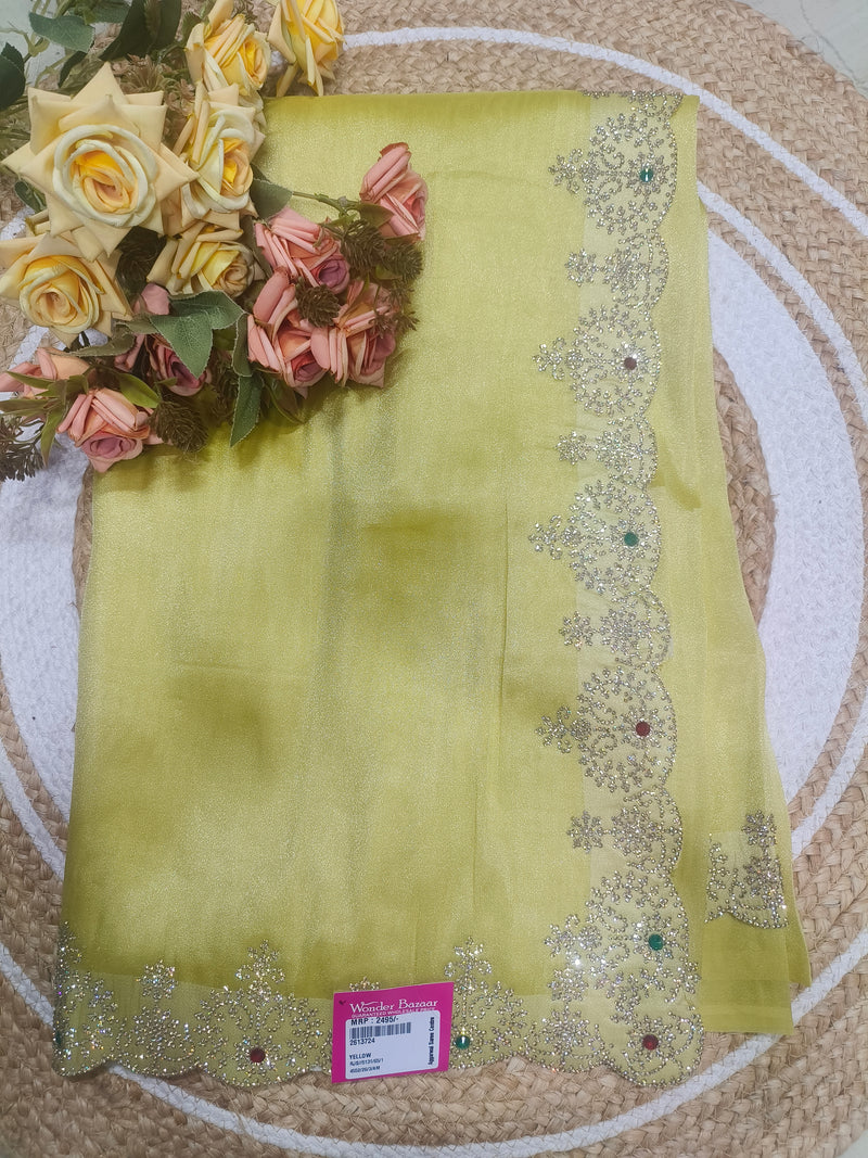 Ethereal Powder Blue Fancy Saree with Shimmer & Stone Work