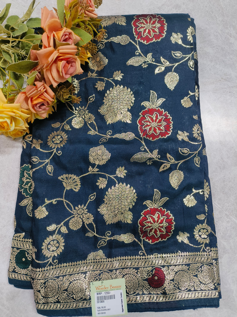 Radiant Mustard Yellow Banarasi Silk Saree with Golden Zari