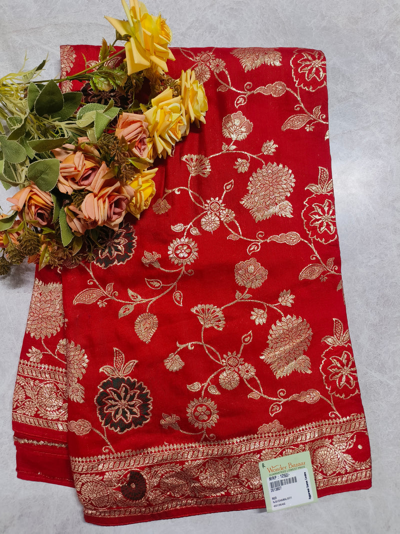 Radiant Mustard Yellow Banarasi Silk Saree with Golden Zari