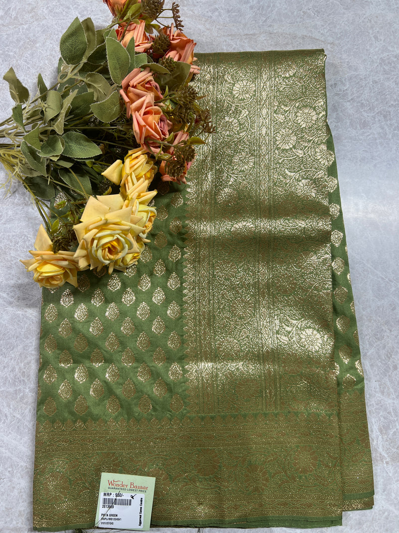 Classic Royal Blue Fancy Saree with Intricate Golden Brocade Work