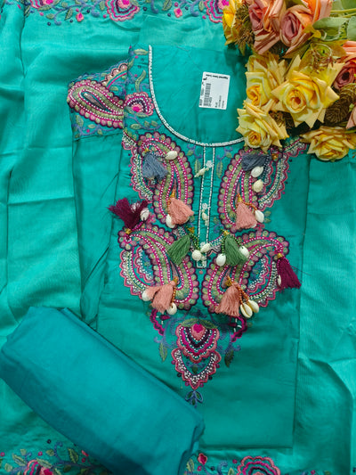 Sophisticated Blue Fancy Suit with Embellished Detailing