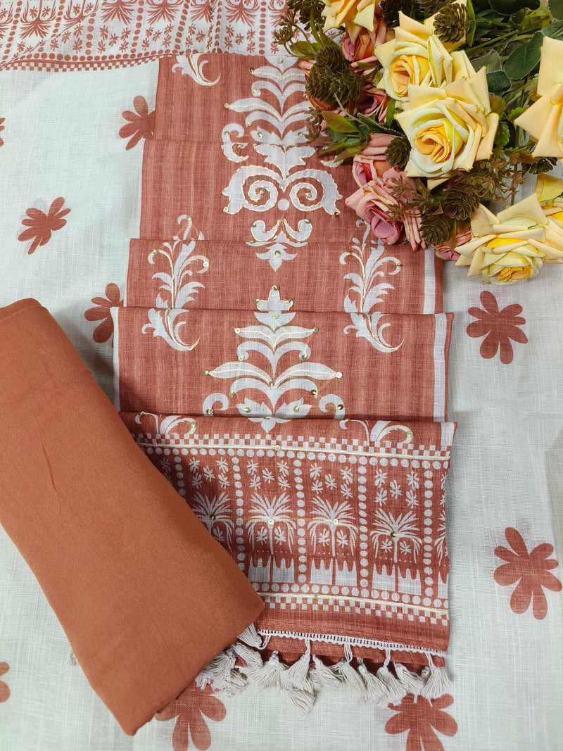 Graceful Pink Embroidered Suit with Floral Accents