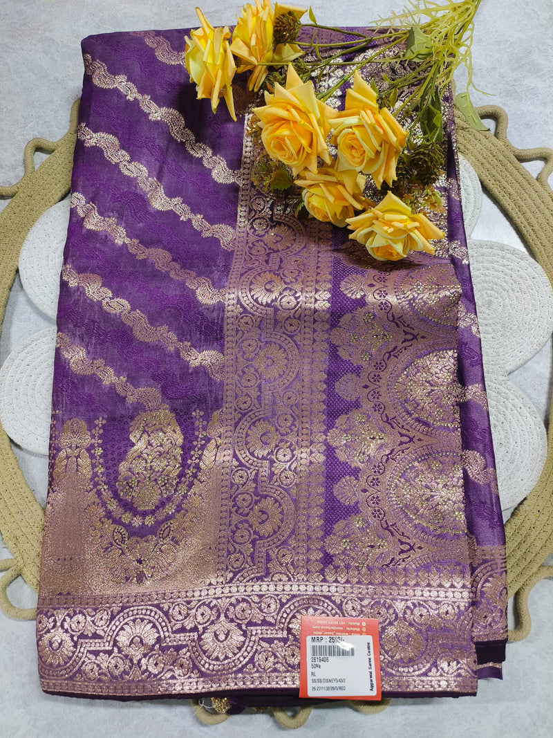Stunning Teal Ethnic Saree with Modern Golden Weave