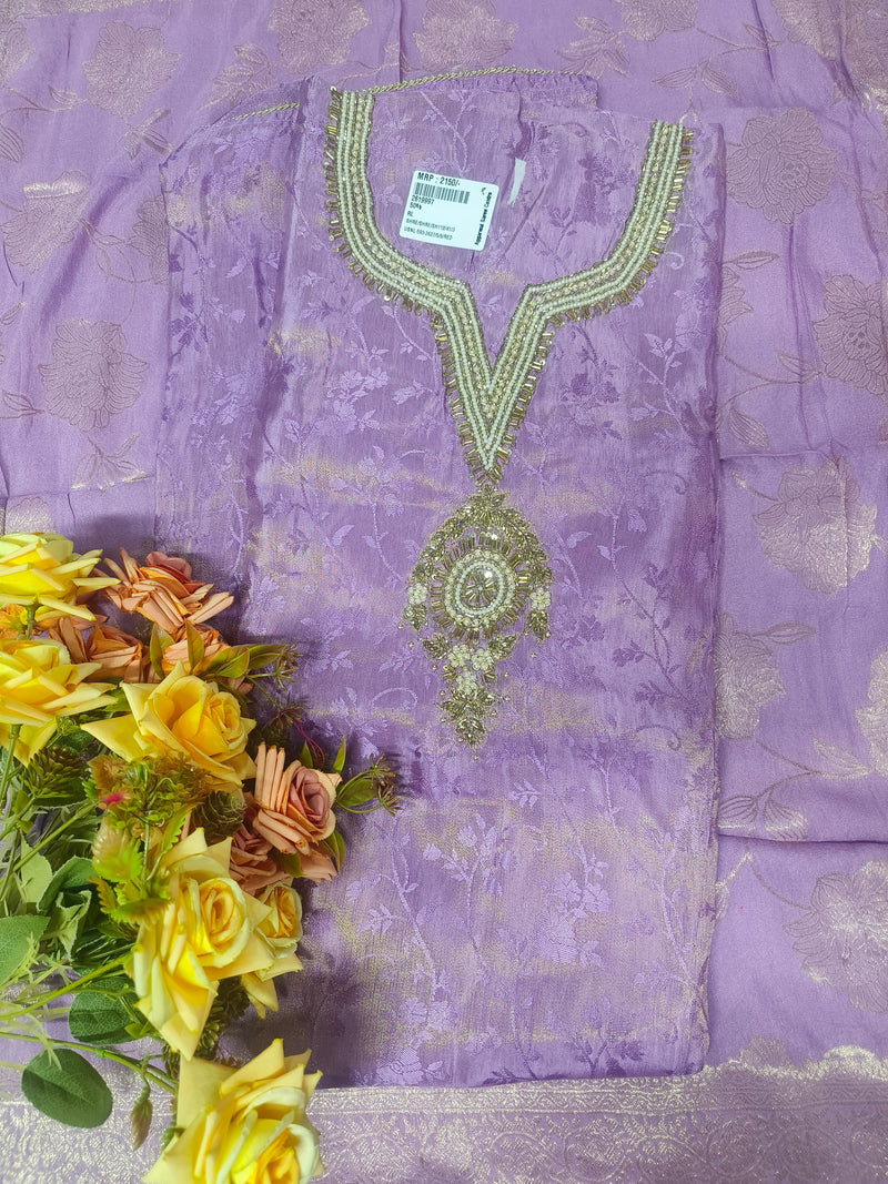 Stunning Lime Green Floral Ethnic Suit Set