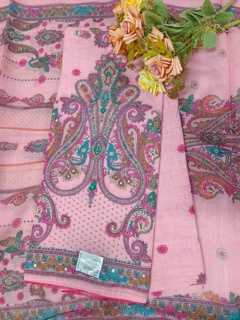 Elegant Mint Green Paisley Ethnic Suit Set