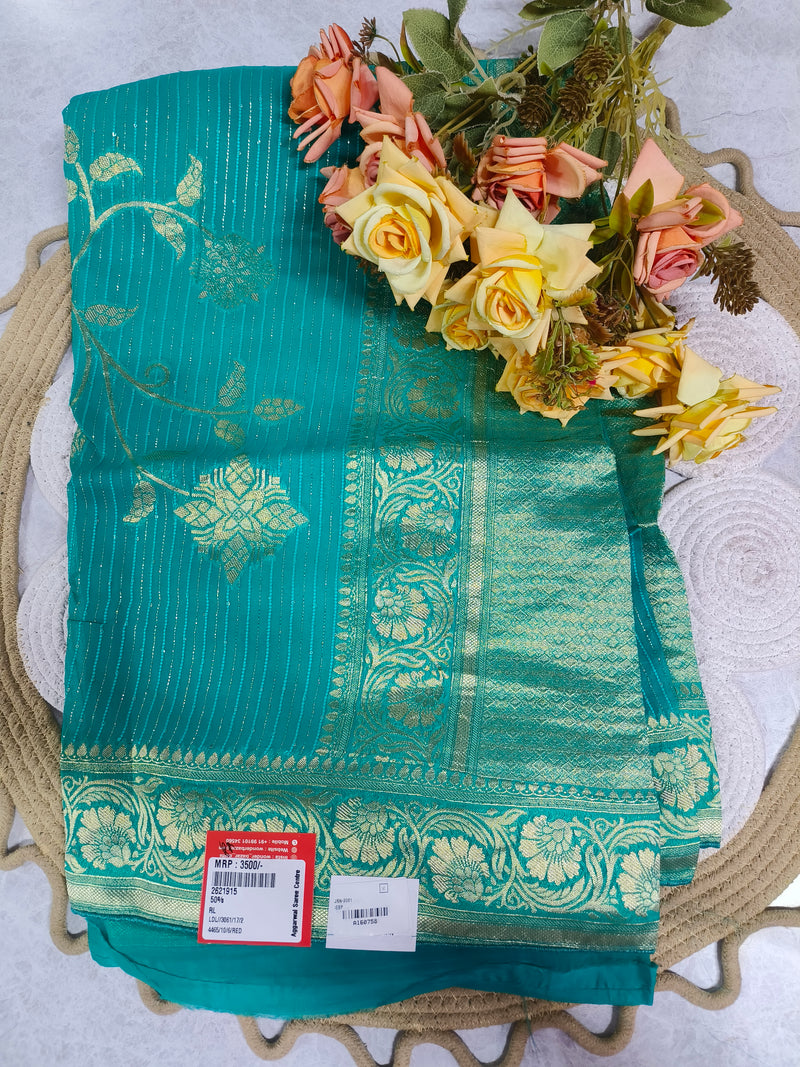 Elegant Deep Plum Floral Zari Silk Saree