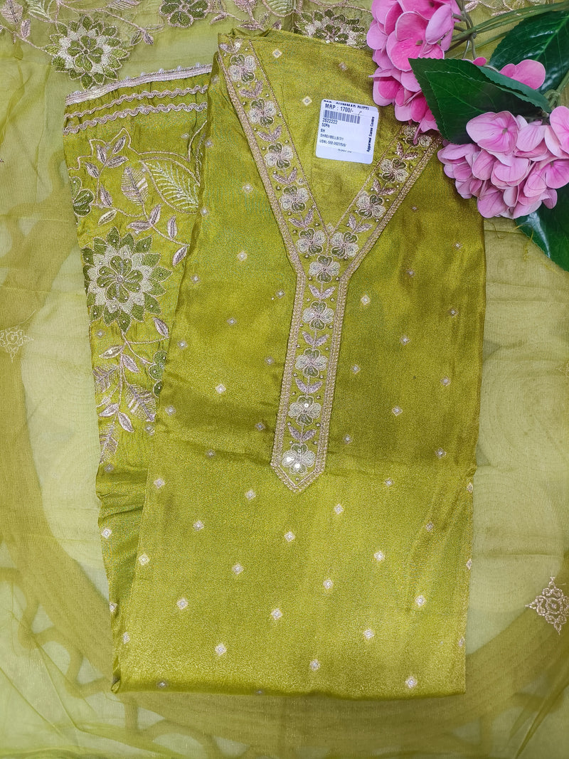 Elegant Royal Purple Fancy Suit Set with Golden Embellishments
