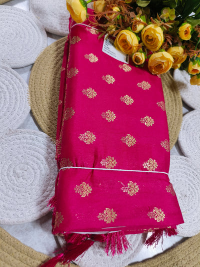 Classic Magenta Pink Buta Work Ethnic Saree