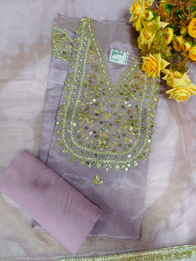Lavish Lilac Sequin Embroidered Festive Suit