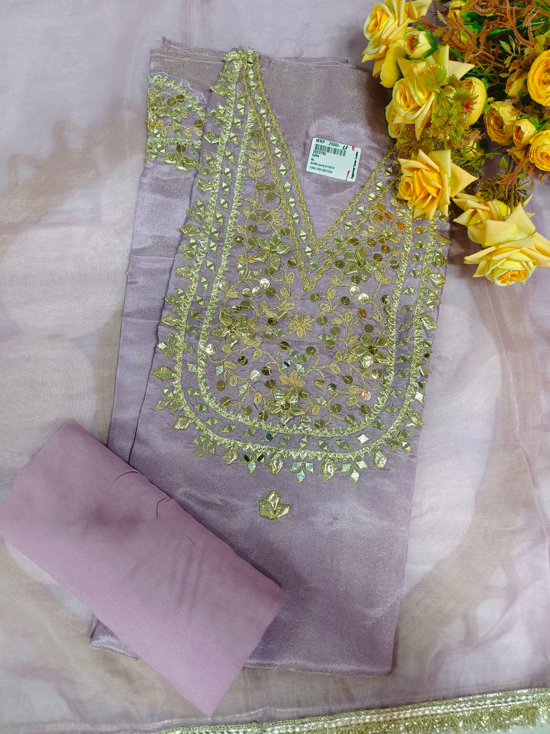 Lavish Lilac Sequin Embroidered Festive Suit