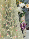 Exquisite Lemon Net Saree with Multicolor Floral Jal Embroidery