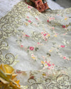 Exquisite Peach Cutdana Sequence Jaal Net Dupatta