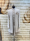 Regal Ivory Embroidered Men's Sherwani Set with Sequin Work
