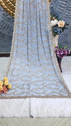Ethereal Sky Blue Designer Saree with Golden Sequin & Beadwork