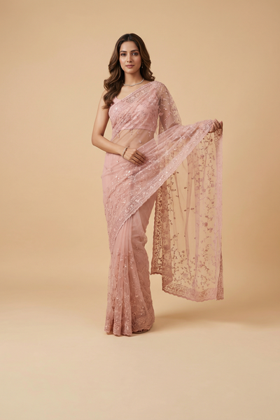 Net saree - Wonder Bazaar