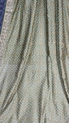 Elegant Olive Green Bandhani Georgette Saree with Zari & Sequin Border
